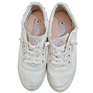 BOBS from Skechers Beach Bingo Rover White Canvas Sneakers Women's 7.5 33492
